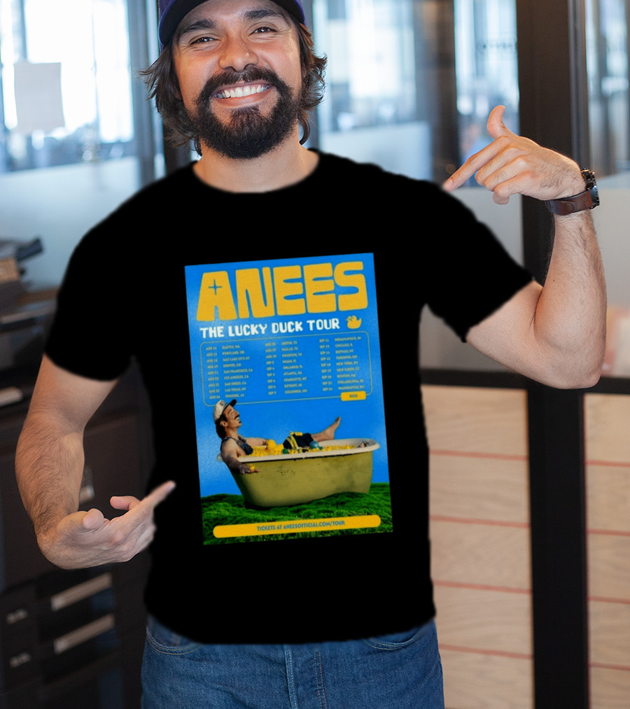 Anees The Lucky Duck Tour 2026 Dates Tickets Bath Tub T-Shirt