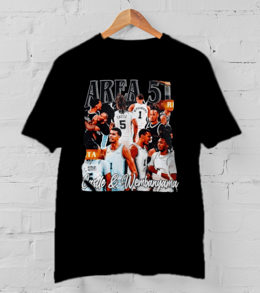 Area 51 Stephon Castle Victor Wembanyama San Antonio Spurs Basketball T-Shirt