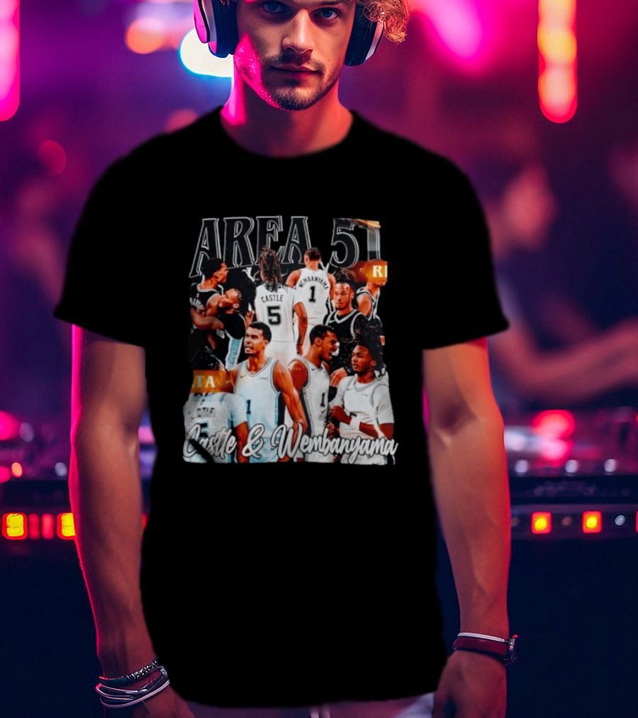 Area 51 Stephon Castle Victor Wembanyama San Antonio Spurs Basketball T-Shirt