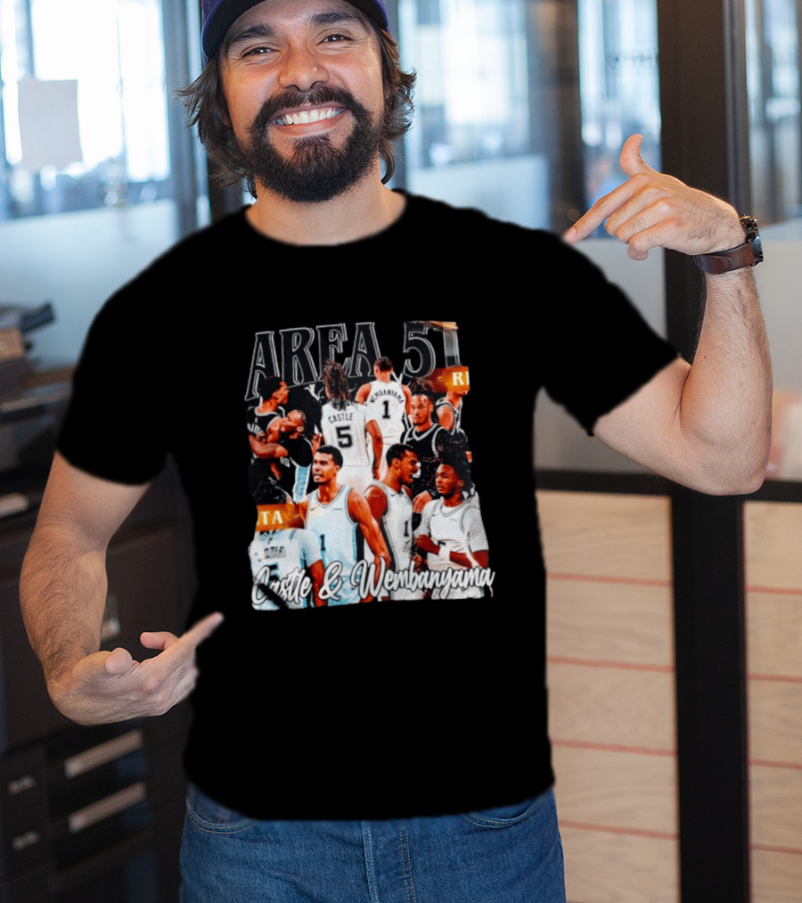 Area 51 Stephon Castle Victor Wembanyama San Antonio Spurs Basketball T-Shirt