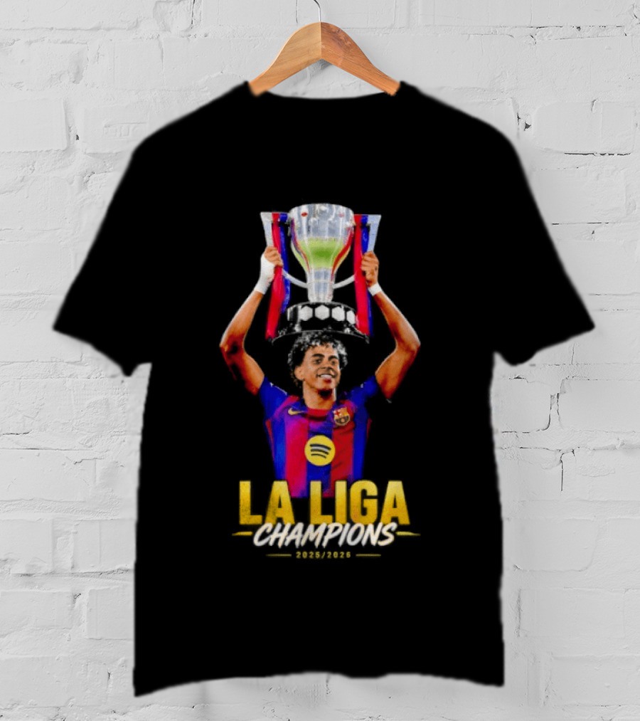 Barcelona La Liga Champions 2025 26 Mes Que Un Club T-Shirt