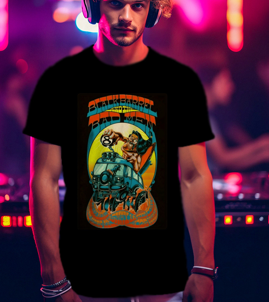 Black Barrel And The Bad Men Hope AK 5 16 2026 Psychedelic Van Race T-Shirt