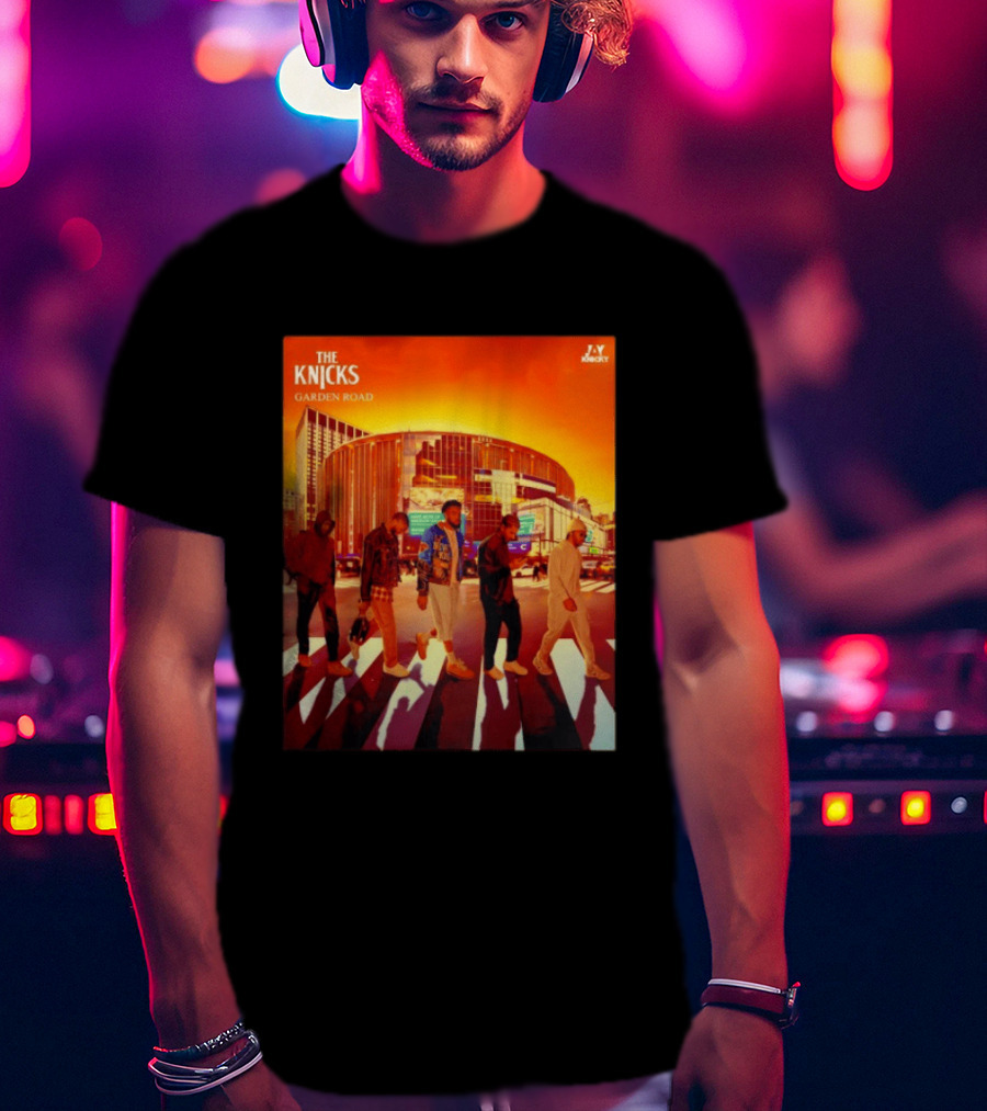 The Knicks Garden Road New York Knicks Madison Square Garden Abbey Road T-Shirt
