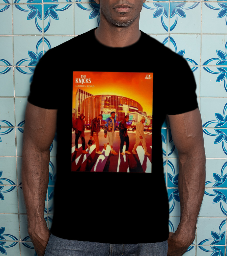 The Knicks Garden Road New York Knicks Madison Square Garden Abbey Road T-Shirt