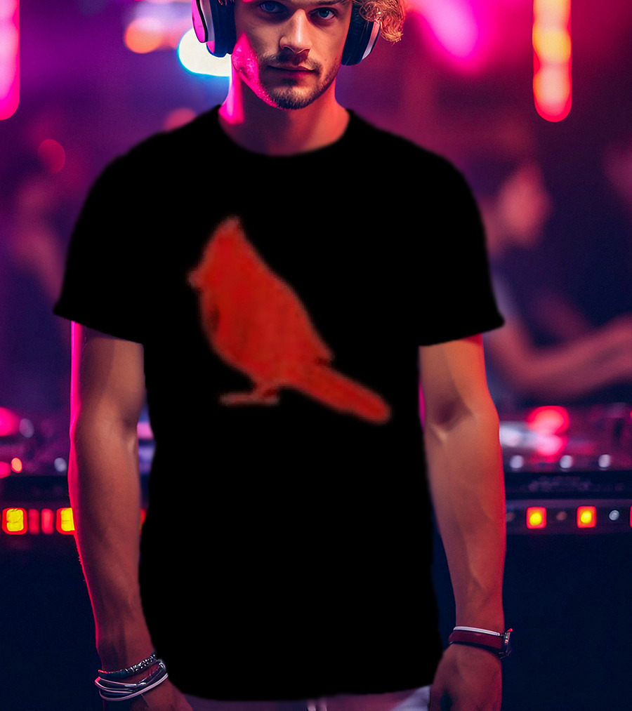 The Slumerican Cardinal Red Bird Stylized T-Shirt
