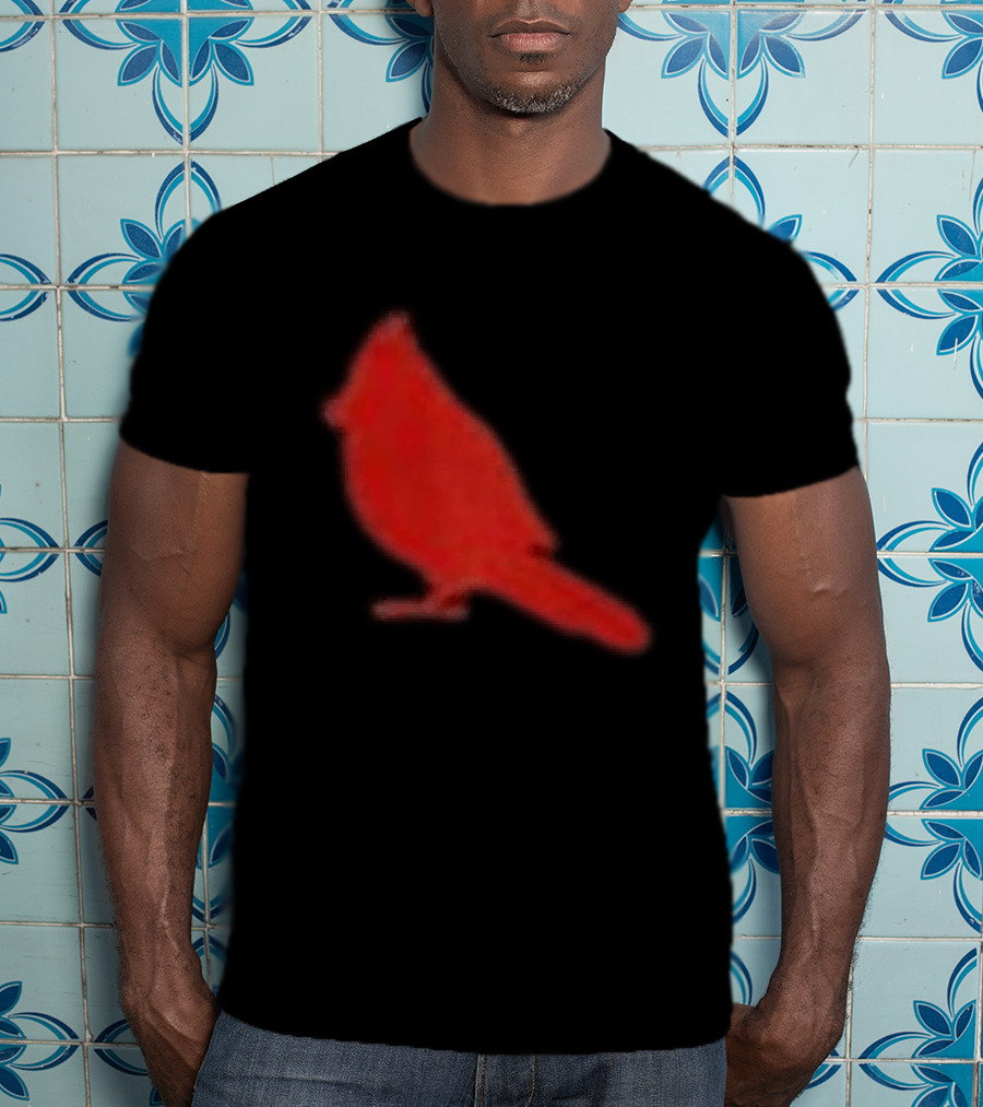 The Slumerican Cardinal Red Bird Stylized T-Shirt