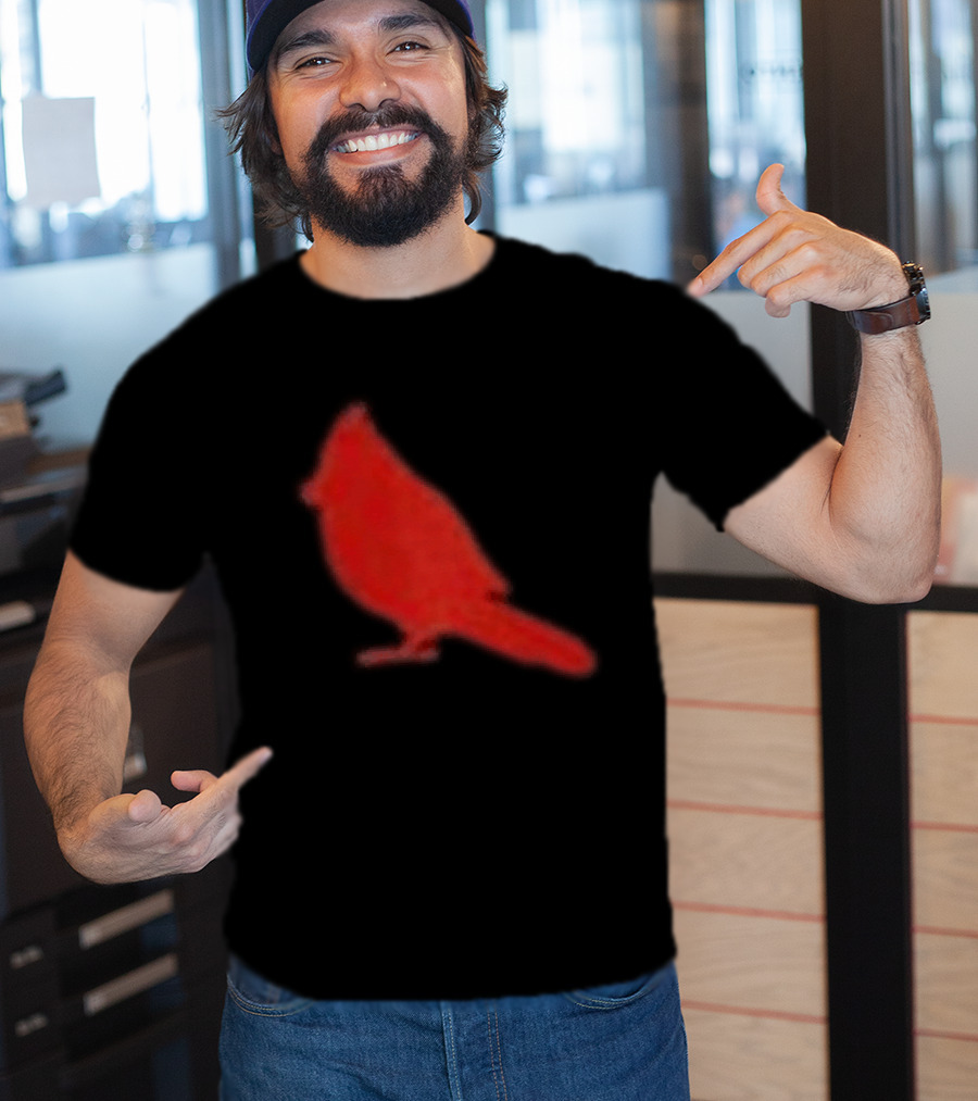 The Slumerican Cardinal Red Bird Stylized T-Shirt