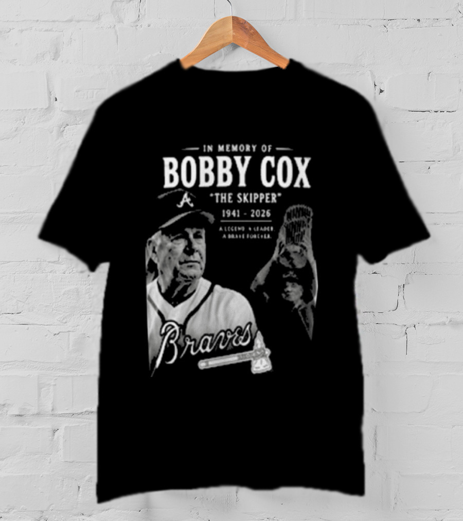 In Memory Of Bobby Cox The Skipper 1941 2026 Braves Legend Baseball Manager T-Shirt