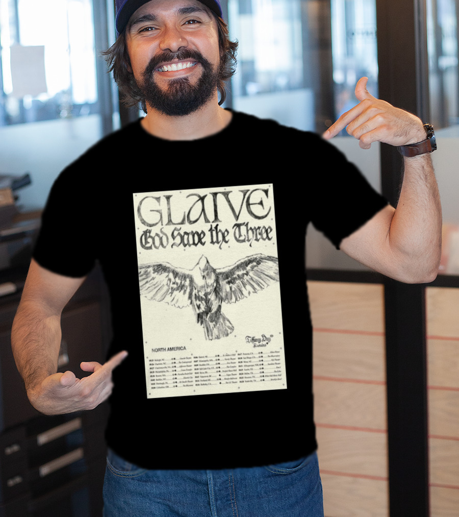 Glaive God Save The Three North America Tour 2026 Tiffany Day T-Shirt
