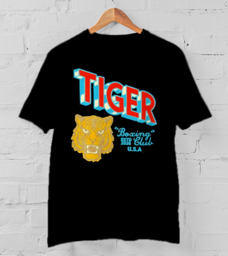 Tiger Boxing Club Estd 2026 USA Tiger Head Logo Sports Team T-Shirt