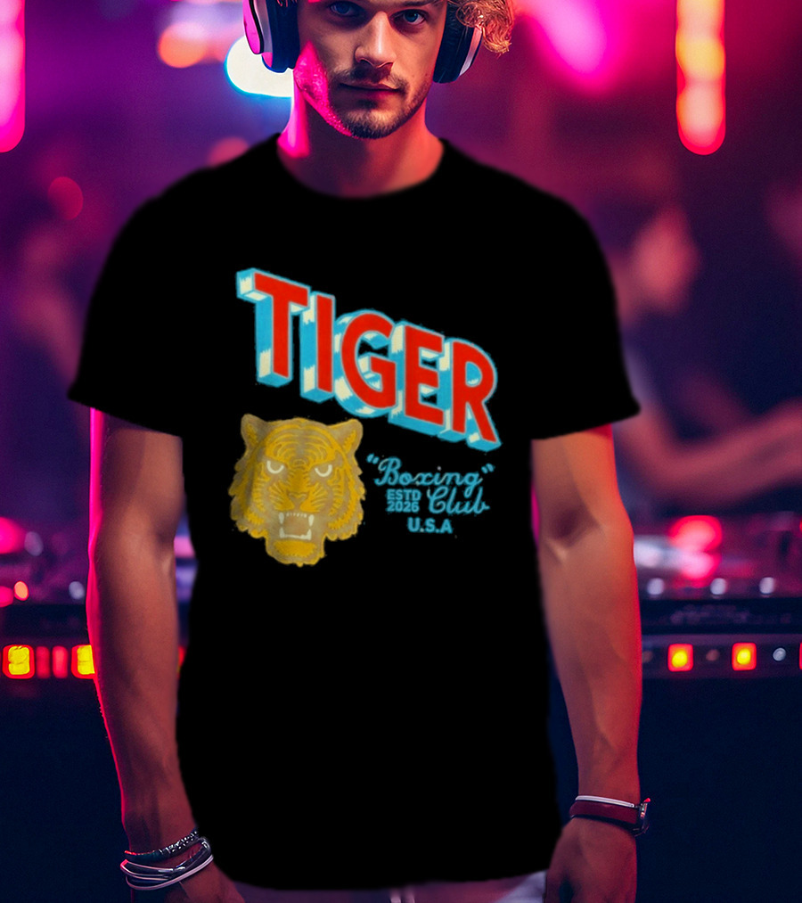 Tiger Boxing Club Estd 2026 USA Tiger Head Logo Sports Team T-Shirt