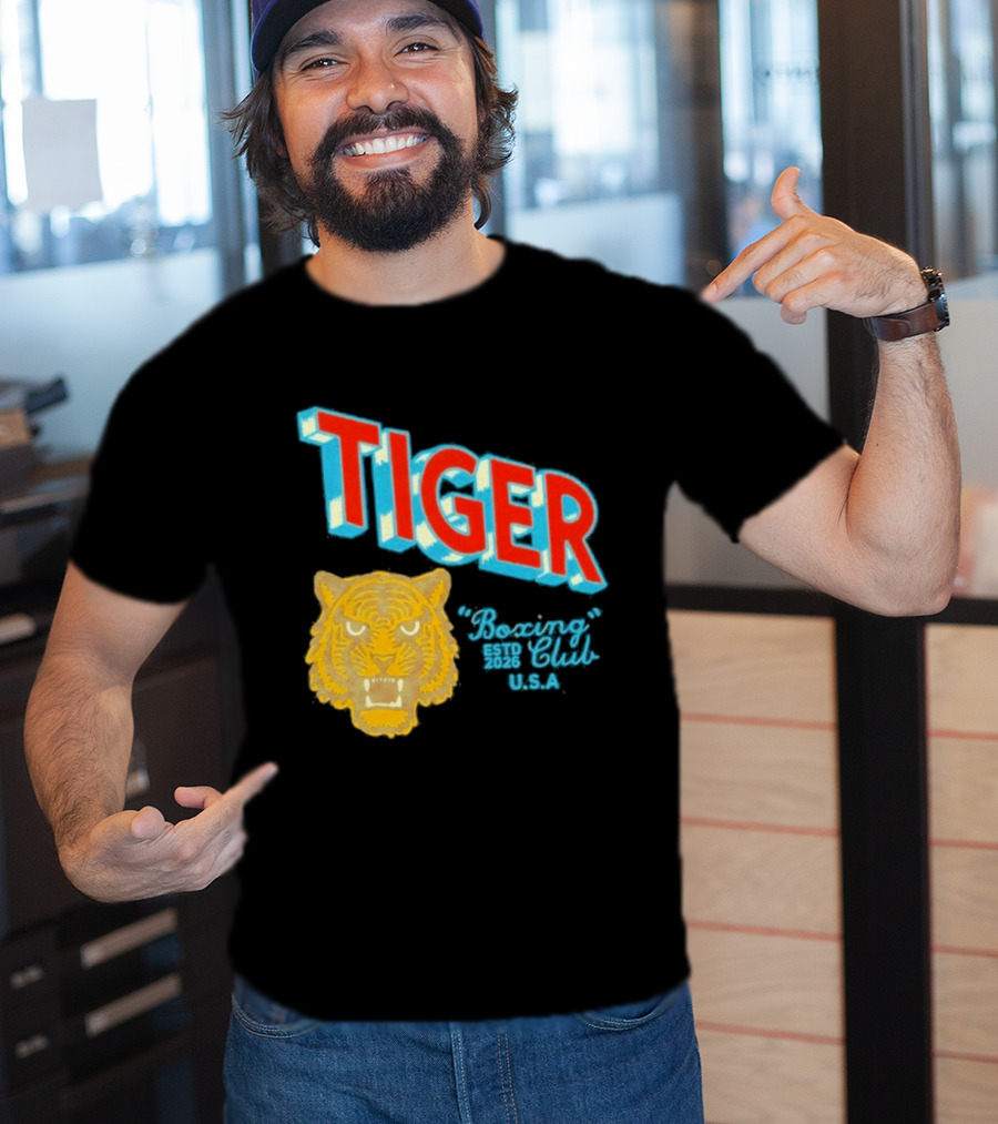 Tiger Boxing Club Estd 2026 USA Tiger Head Logo Sports Team T-Shirt
