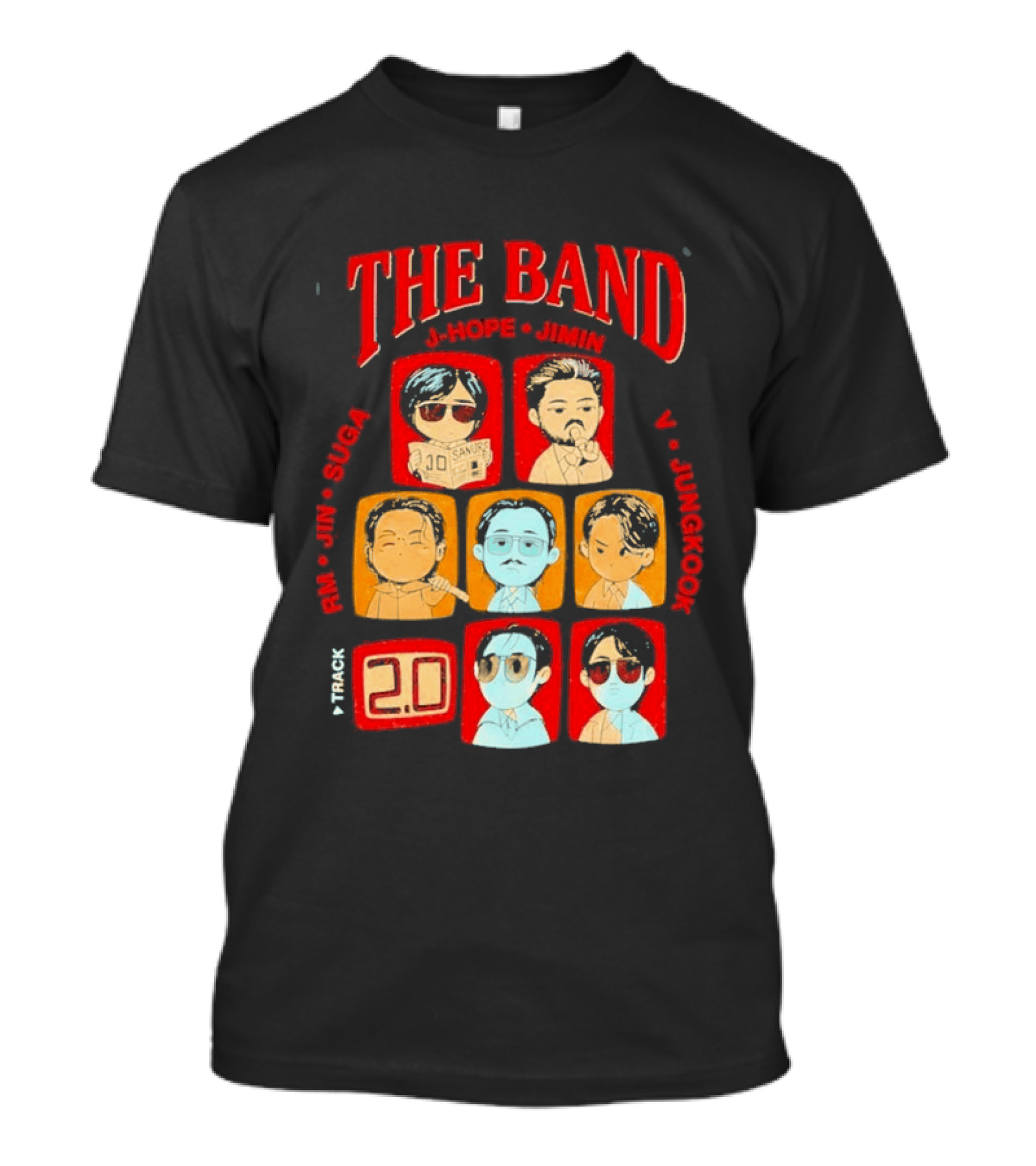 The Band RM Jin Suga J Hope Jimin V Jungkook 20 Arirang BTS World Tour 2.0 T-Shirt
