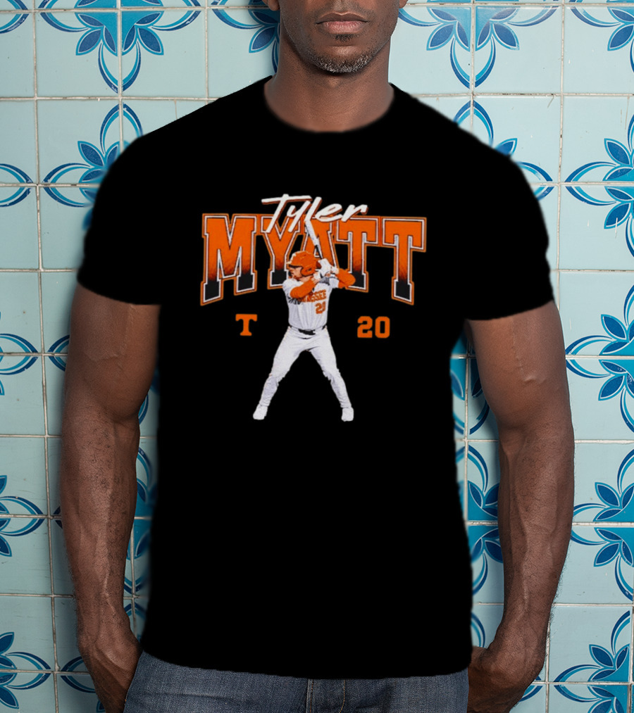 Tyler Myatt Tennessee Volunteers Baseball Player 20 T-Shirt