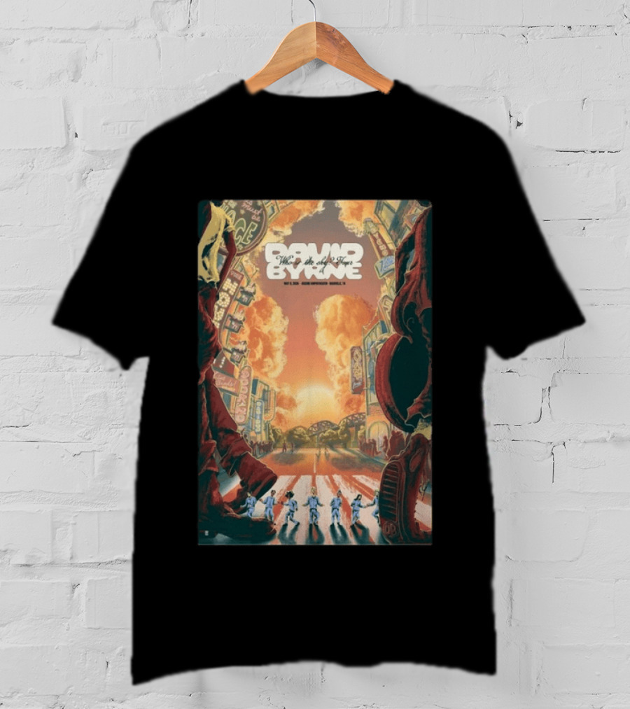 David Byrne Who Is The Sky North American Tour 2026 Vintage Retro Cityscape T-Shirt