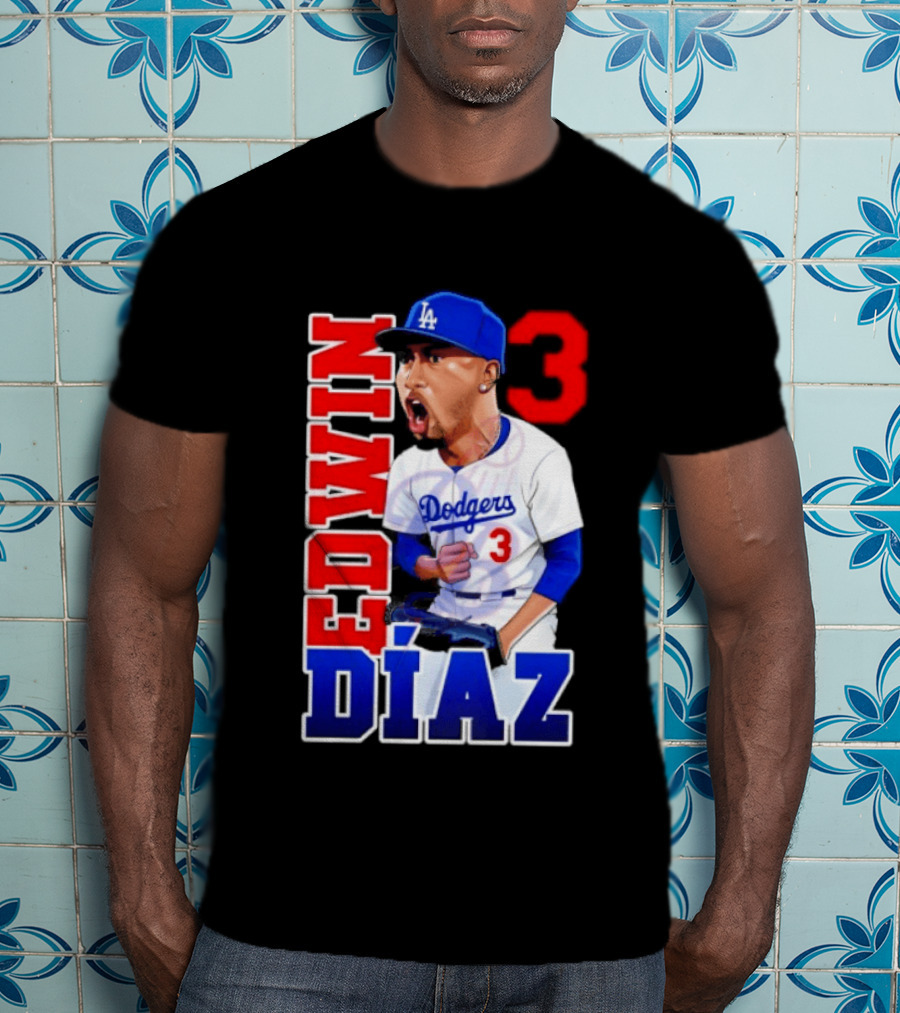 Los Angeles Dodgers Edwin Díaz Number 3 MLB Baseball 2026 T-Shirt