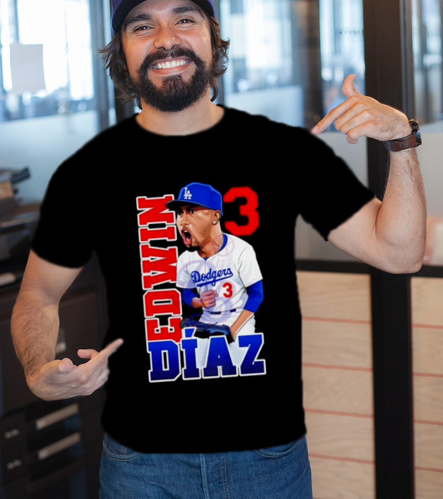 Los Angeles Dodgers Edwin Díaz Number 3 MLB Baseball 2026 T-Shirt