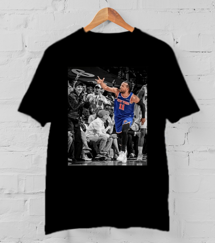 Jalen Brunson New York Knicks Basketball Player Number 11 Action In Game T-Shirt