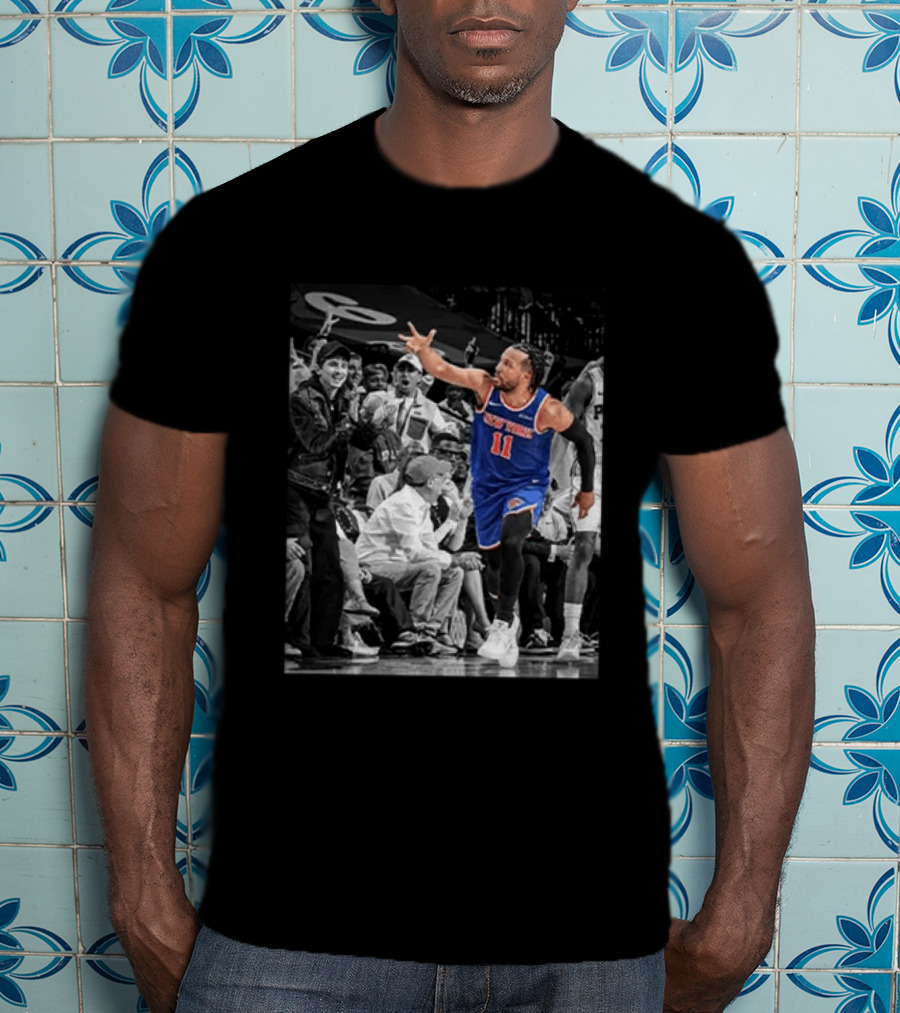 Jalen Brunson New York Knicks Basketball Player Number 11 Action In Game T-Shirt