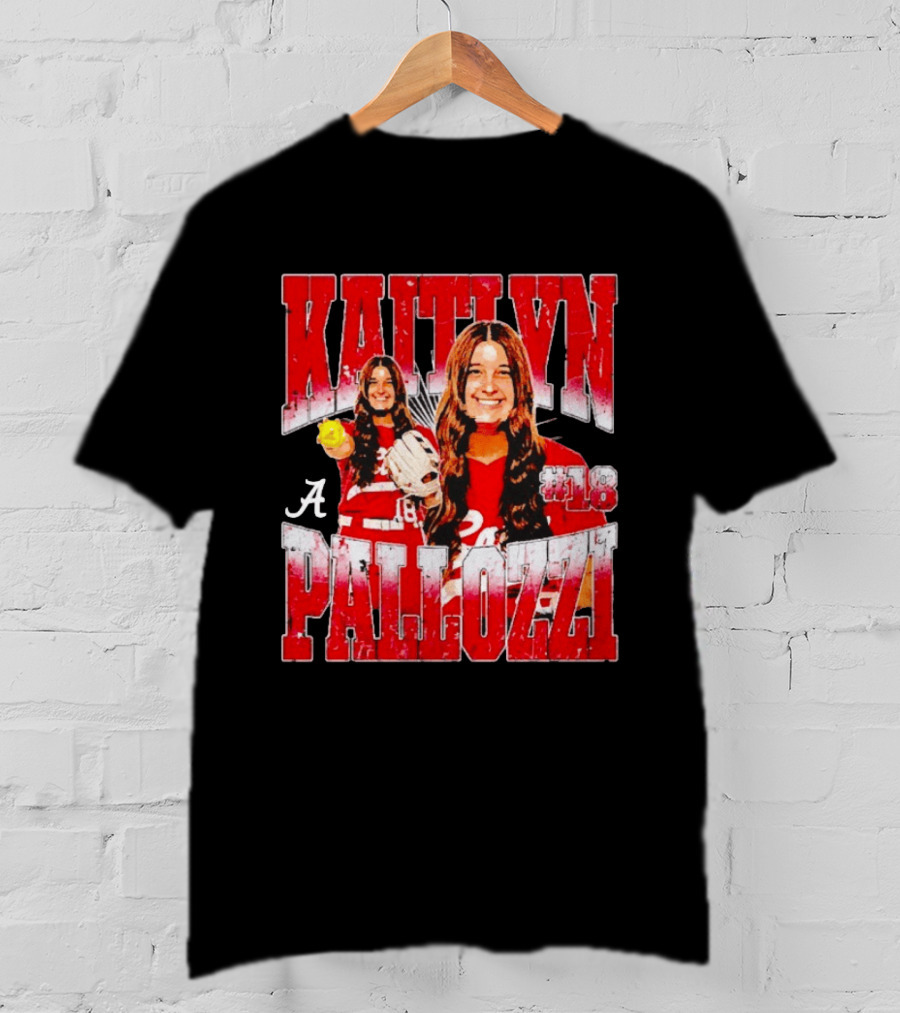 Kaitlyn Pallozzi Alabama Crimson Tide Softball Player #18 Collage T-Shirt