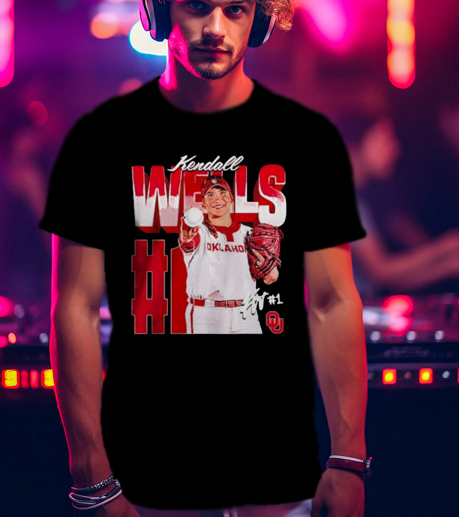 Kendall Wells Oklahoma Sooners Softball Player #1 T-Shirt