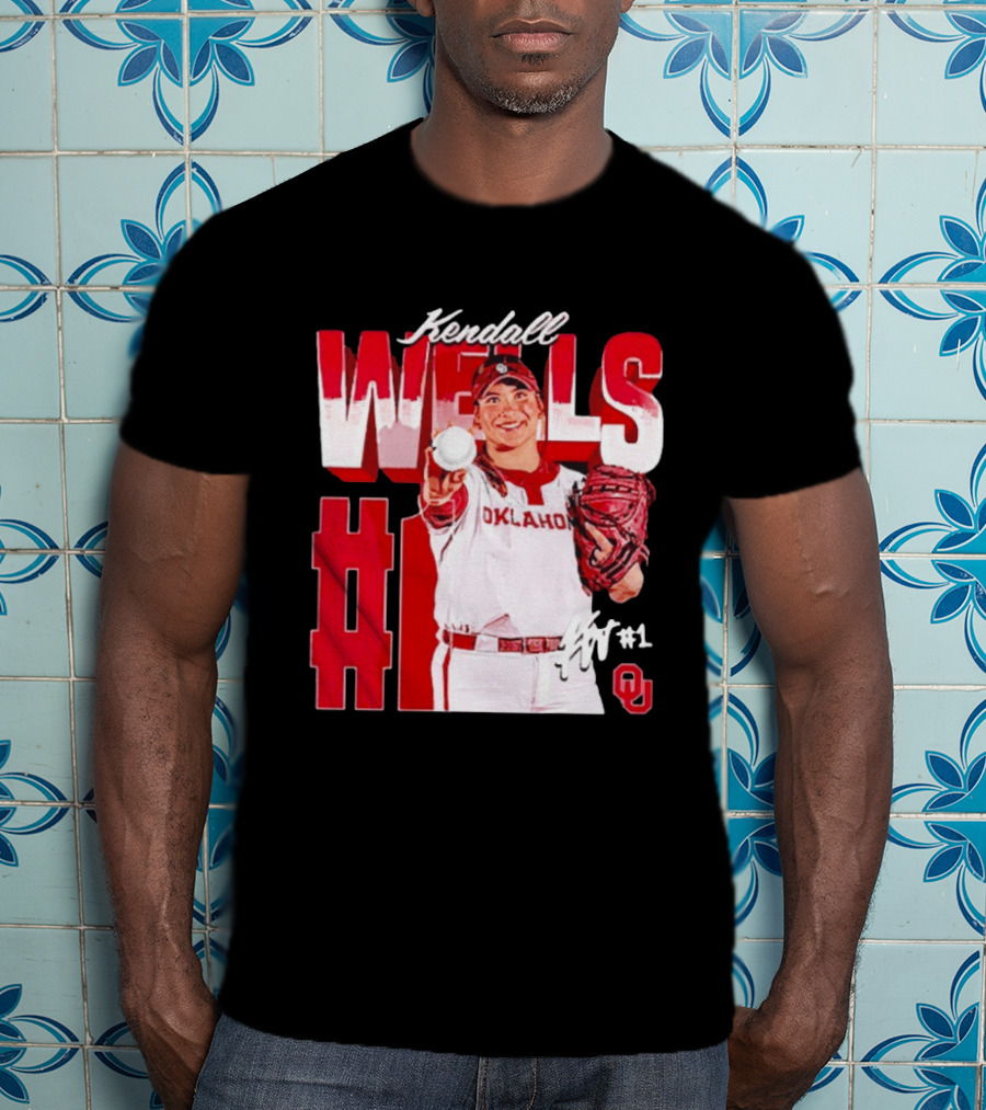 Kendall Wells Oklahoma Sooners Softball Player #1 T-Shirt