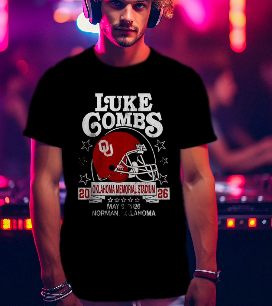 Luke Combs Oklahoma Memorial Stadium May 9 2026 Norman Oklahoma Tour T-Shirt