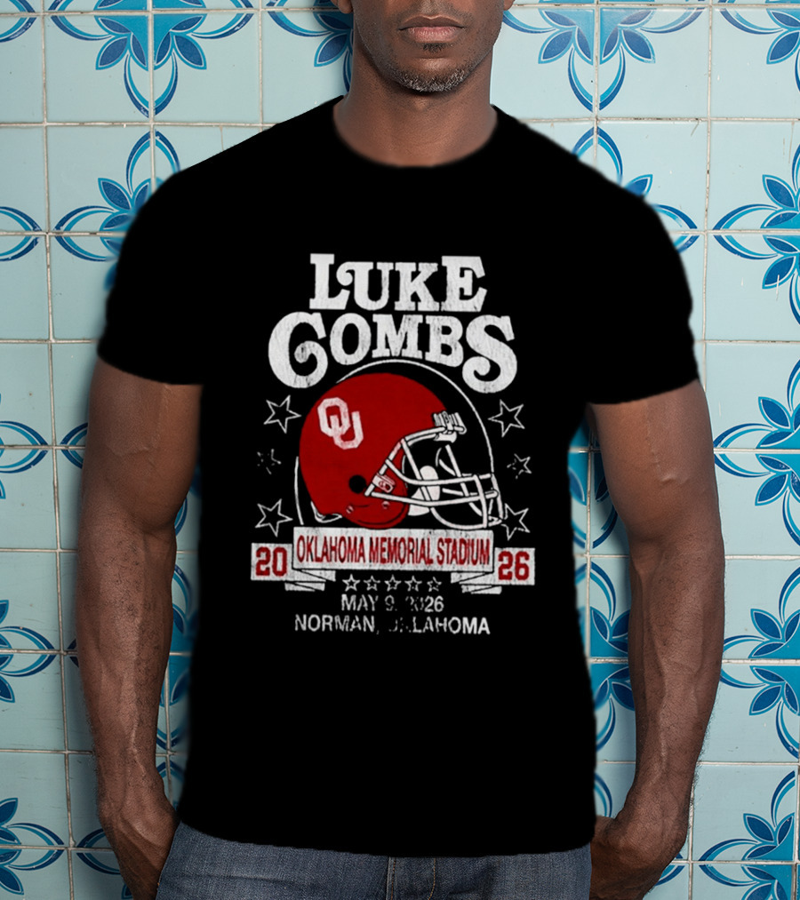 Luke Combs Oklahoma Memorial Stadium May 9 2026 Norman Oklahoma Tour T-Shirt