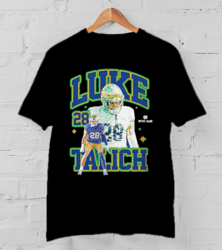 Notre Dame Football Luke Talich 28 Fighting Irish Player T-Shirt