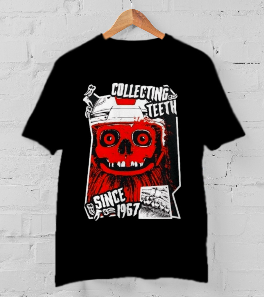 Philadelphia Flyers Gritty Collecting Teeth Since 1967 Monster Face Helmet T-Shirt