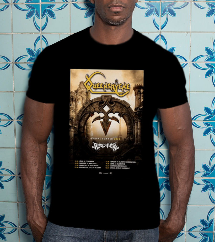 Queensryche Europe Summer 2026 Tour Dates Band T-Shirt