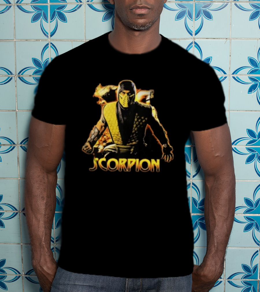 Scorpion Get Over Here Mortal Kombat Character Fan T-Shirt