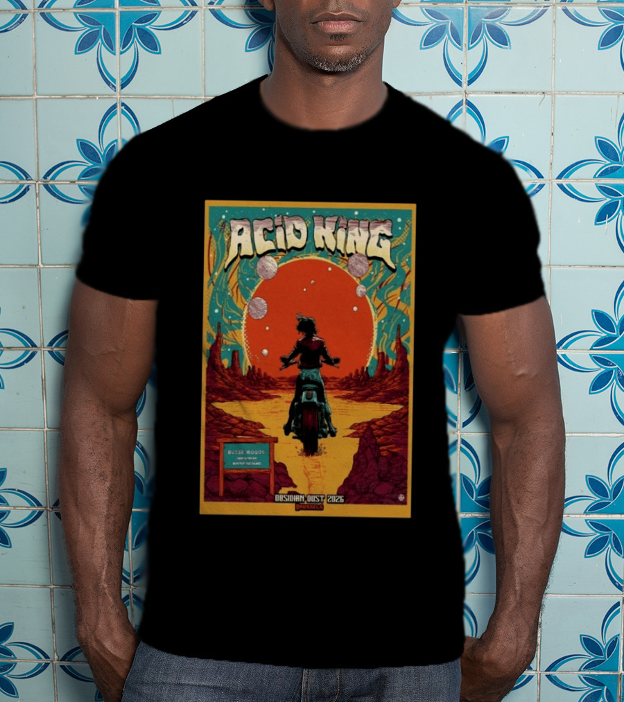 Acid King Obsidian Dust European Tour 2026 Busse Woods 30th Anniversary T-Shirt