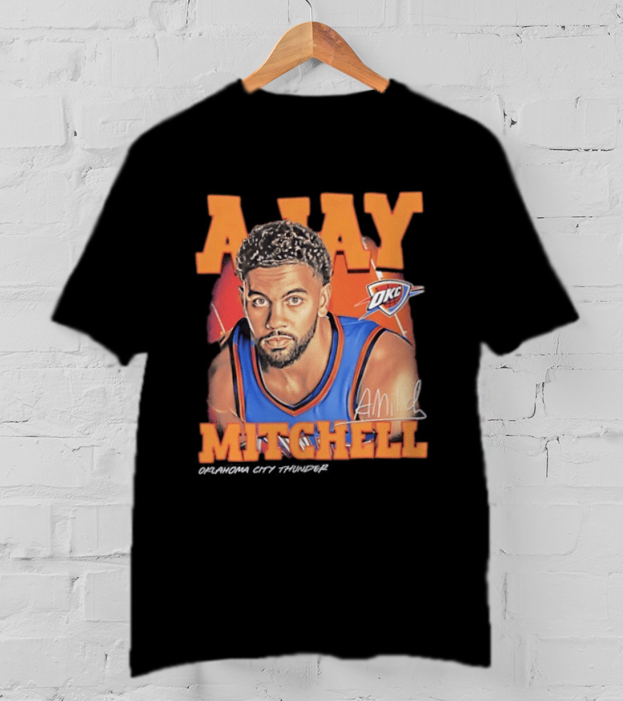 Ajay Mitchell Oklahoma City Thunder OKC Airbrush T-Shirt