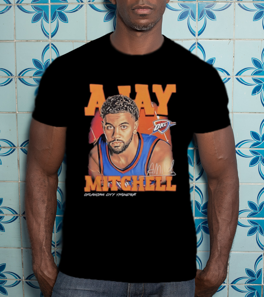 Ajay Mitchell Oklahoma City Thunder OKC Airbrush T-Shirt