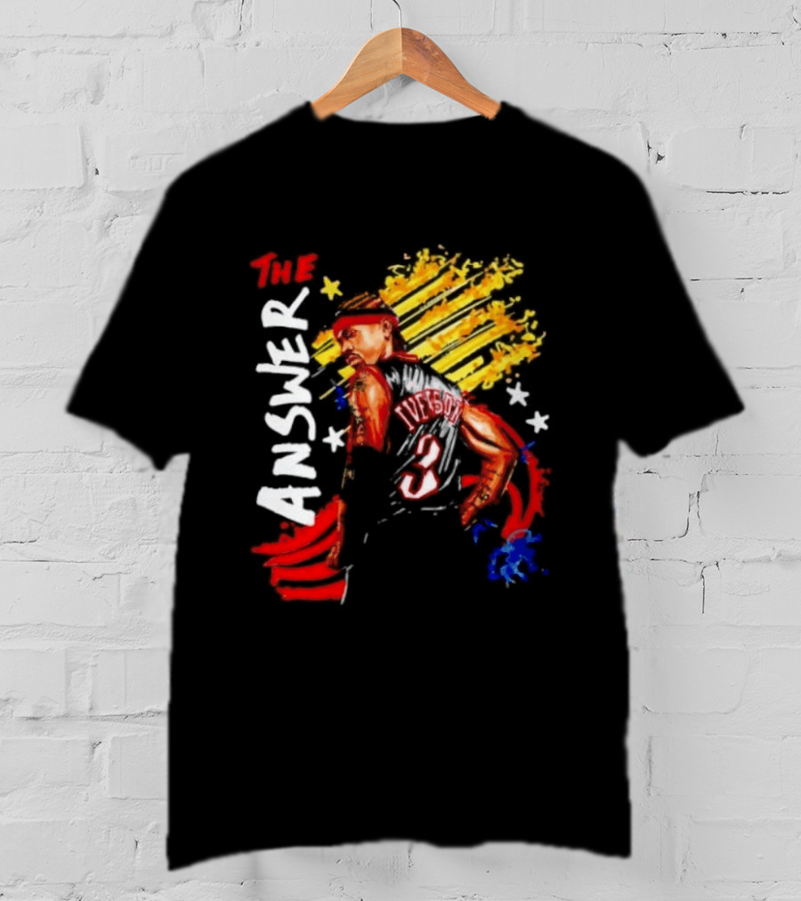 Allen Iverson The Answer Philadelphia 76ers Number 3 Basketball T-Shirt