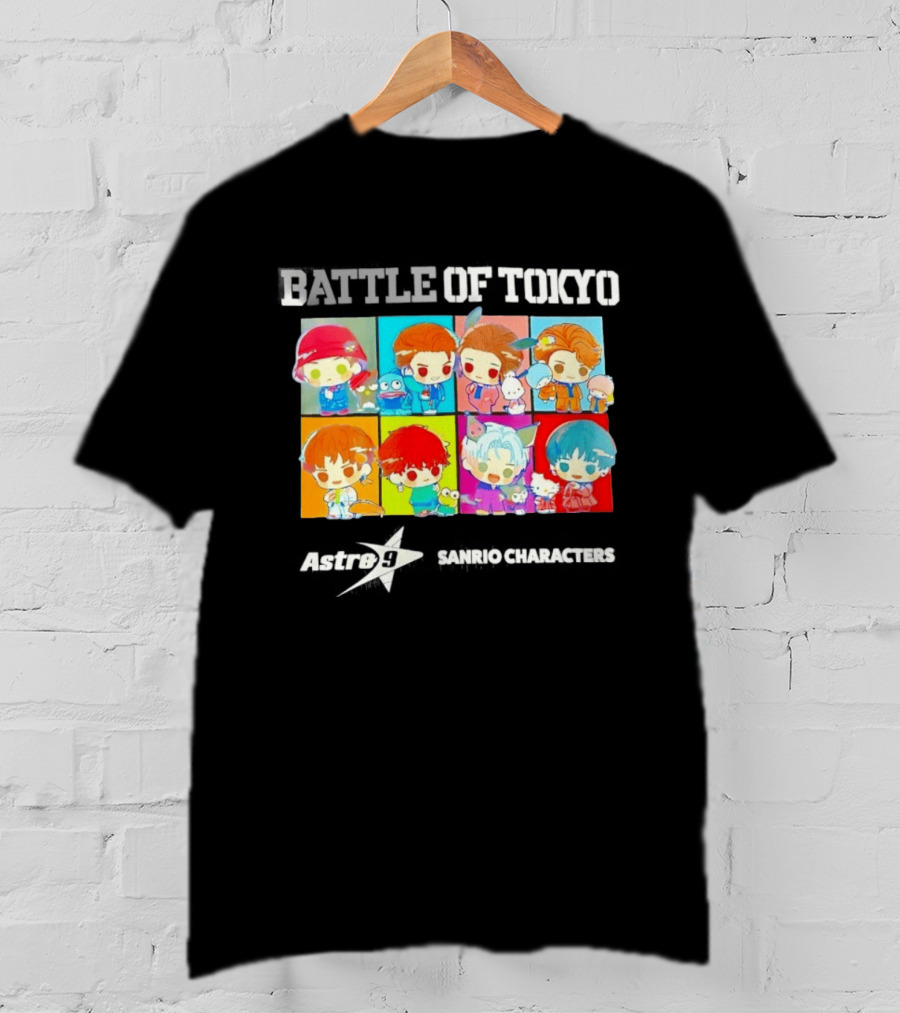 Battle Of Tokyo Astro 9 Sanrio Characters Cute Colorful Anime Collaboration T-Shirt