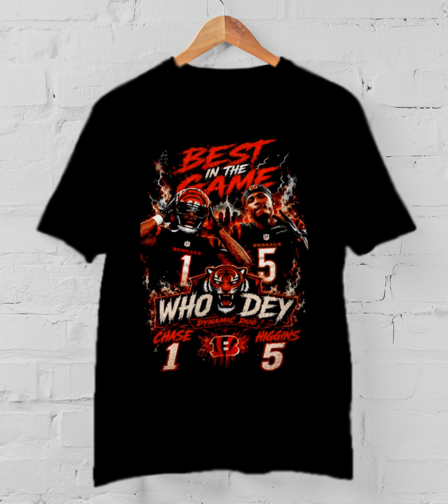 Best In The Game Who Dey 1 5 Cincinnati Bengals Tiger T-Shirt