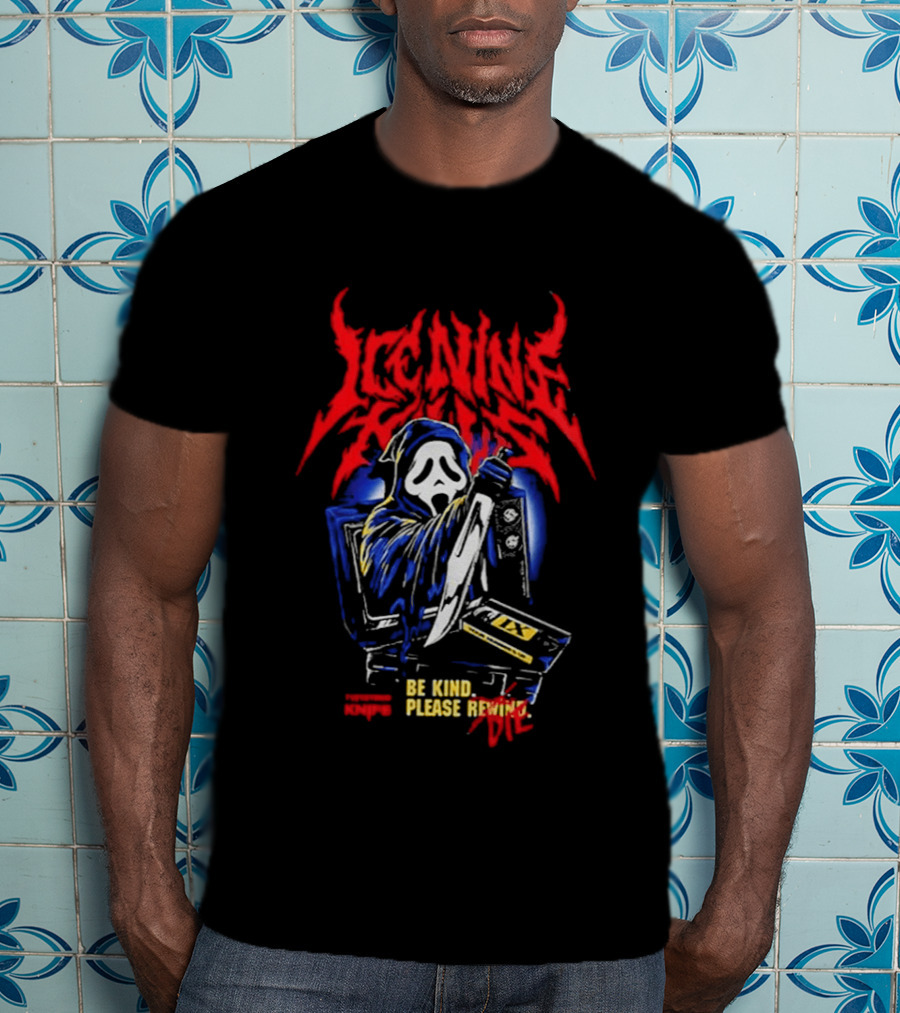Ice Nine Kills Ghostface Be Kind Please Rewind Stalk Buster Night Mare On The Ninth T-Shirt