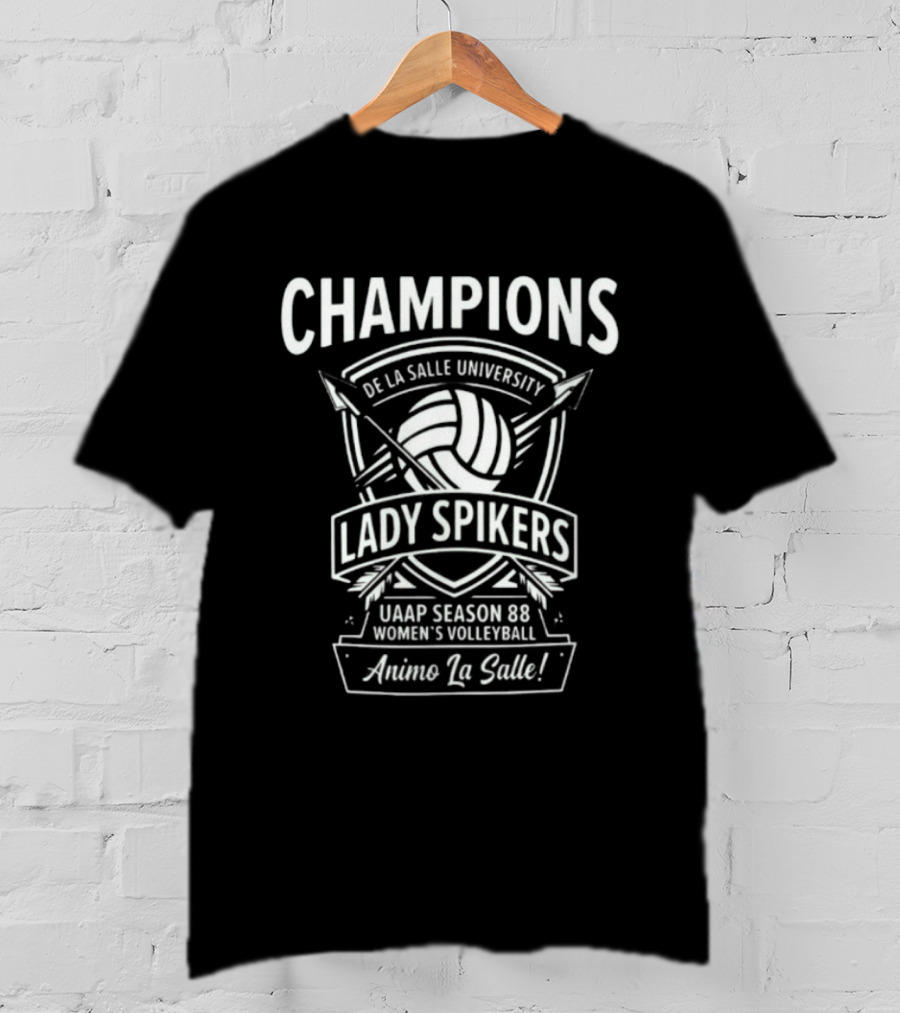 Champions De La Salle University Lady Spikers UAAP Season 88 Women's Volleyball Animo La Salle T-Shirt