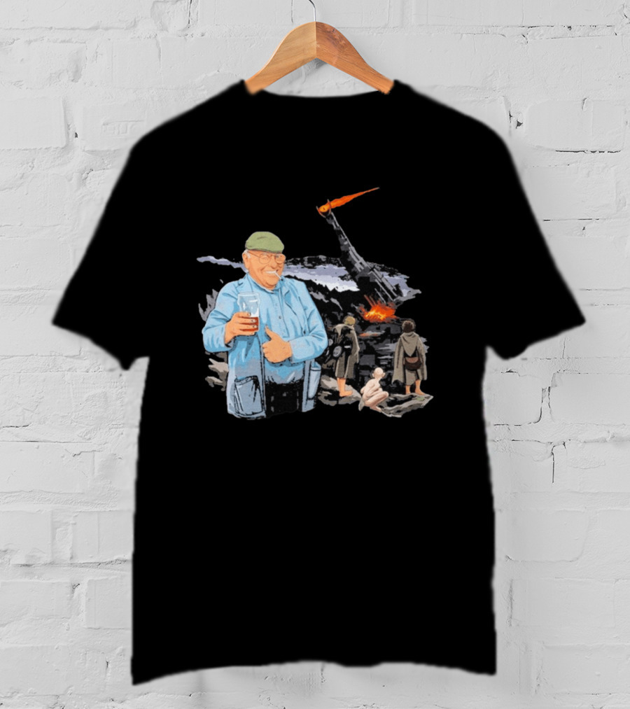 Fred Dibnah Thumbs Up At Mount Doom By Jim'll Paint It T-Shirt