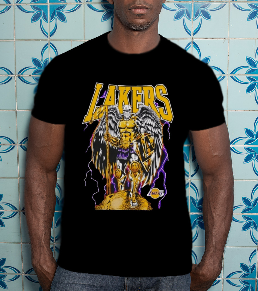 Los Angeles Lakers Warren Lotas Angel Of The City Warrior T-Shirt