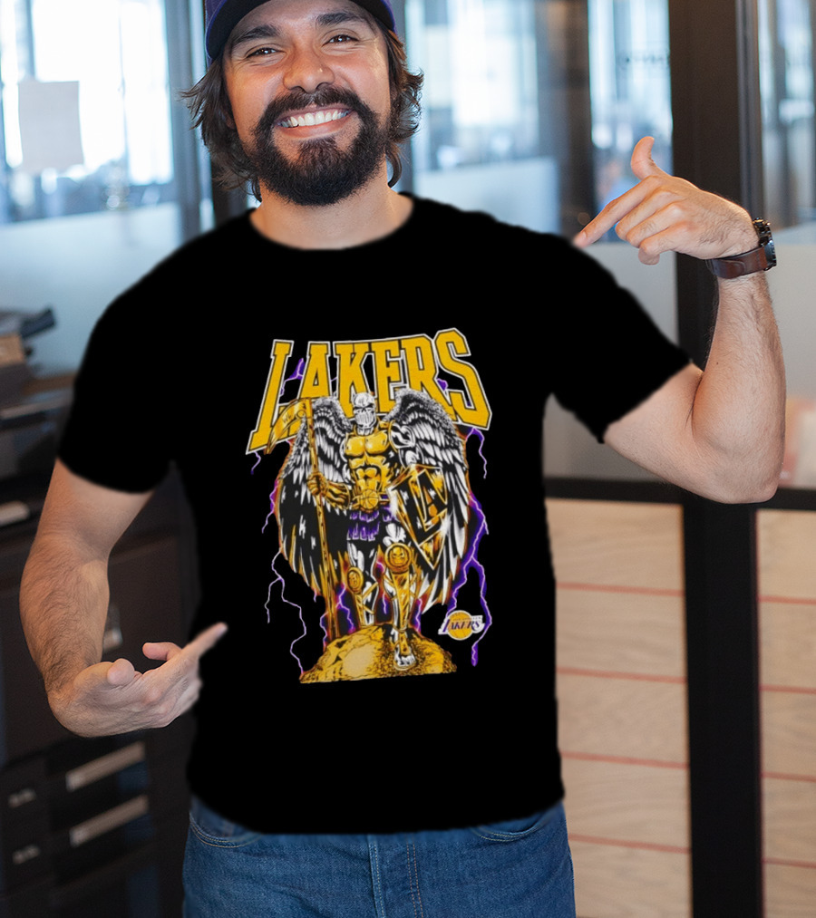 Los Angeles Lakers Warren Lotas Angel Of The City Warrior T-Shirt