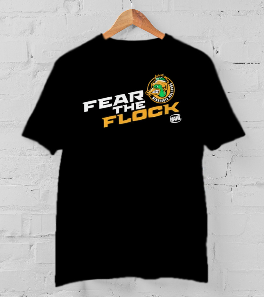 Minnesota Mallards Fear The Flock Team Spirit T-Shirt