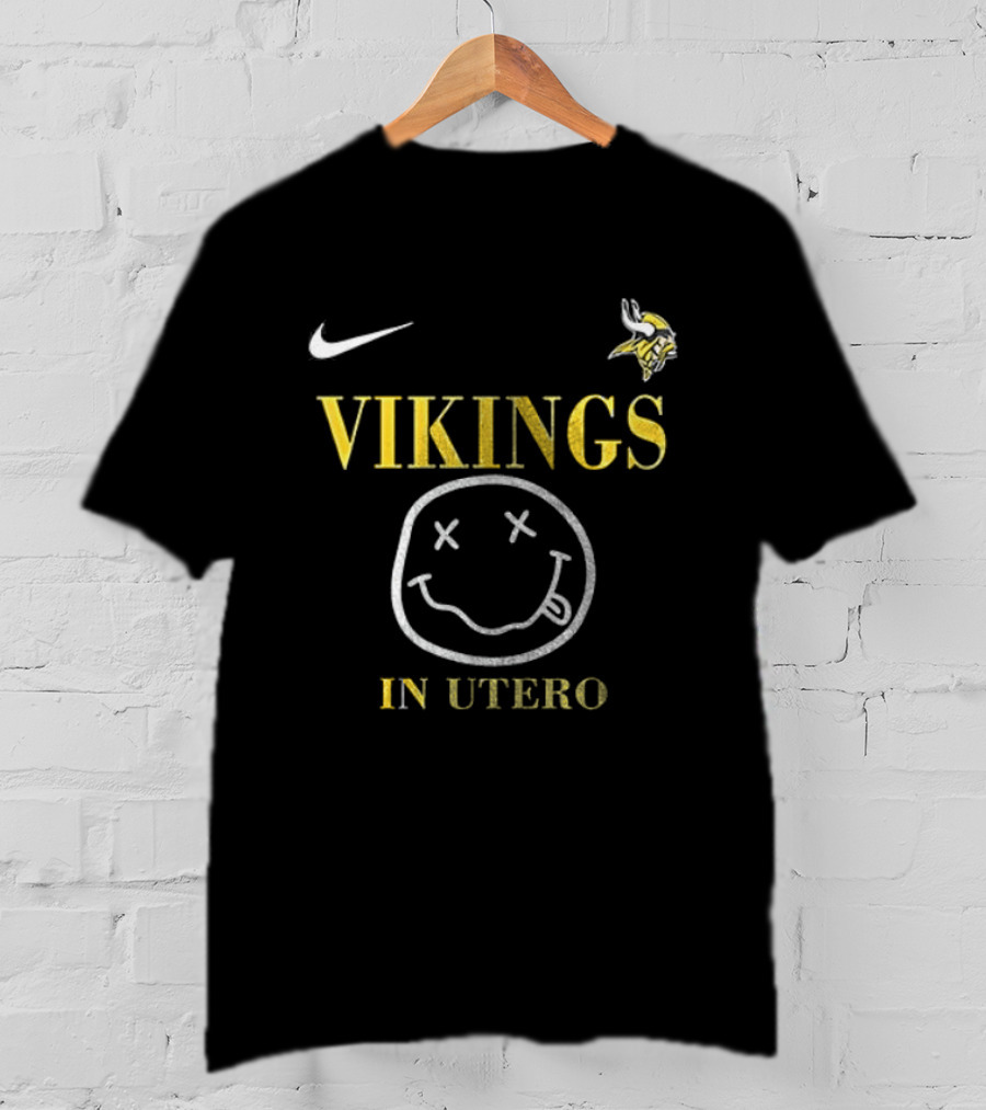 Nike Vikings In Utero Smiley Face T-Shirt