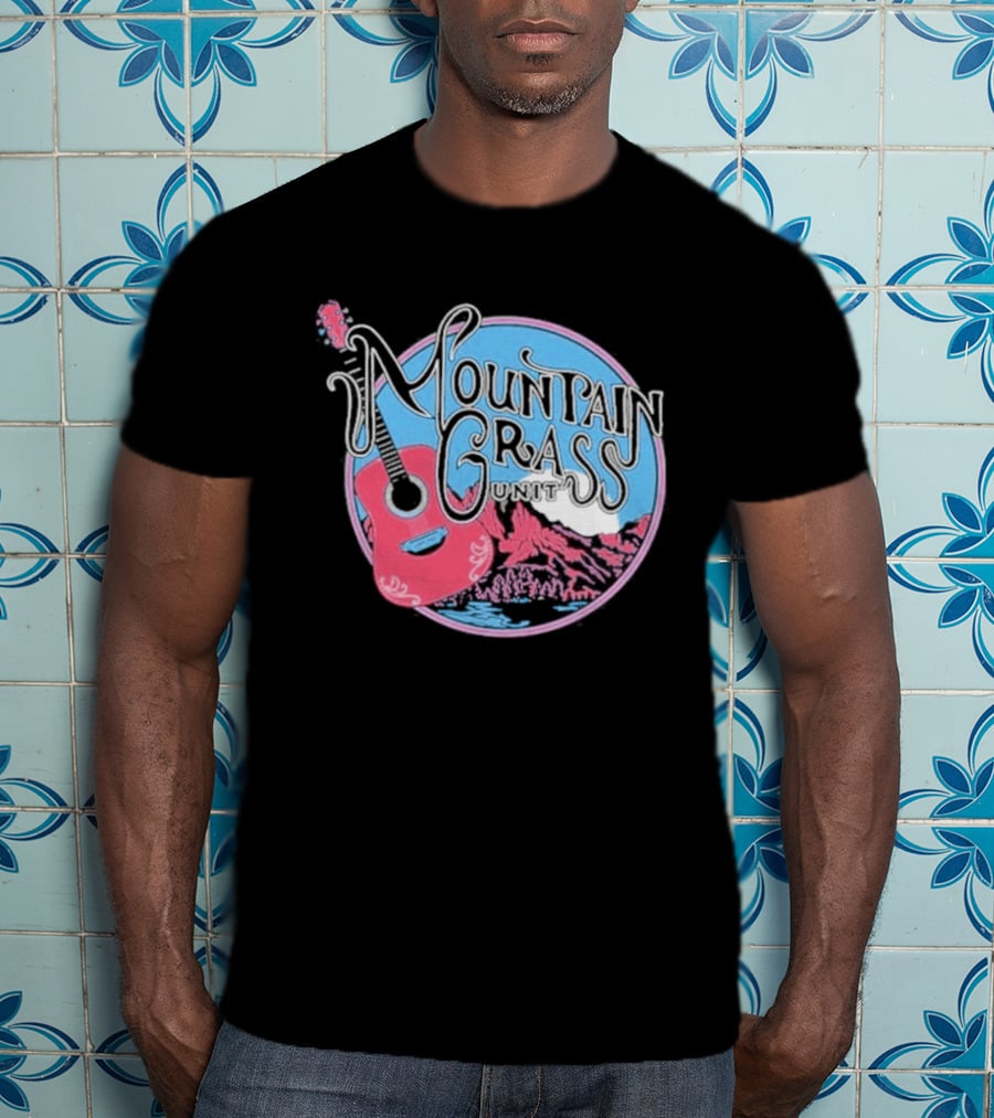Mountain Grass Guitar Circle T-Shirt