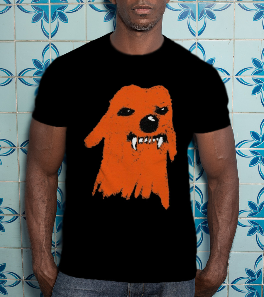 Small Grumpy Orange Dog With Fangs T-Shirt