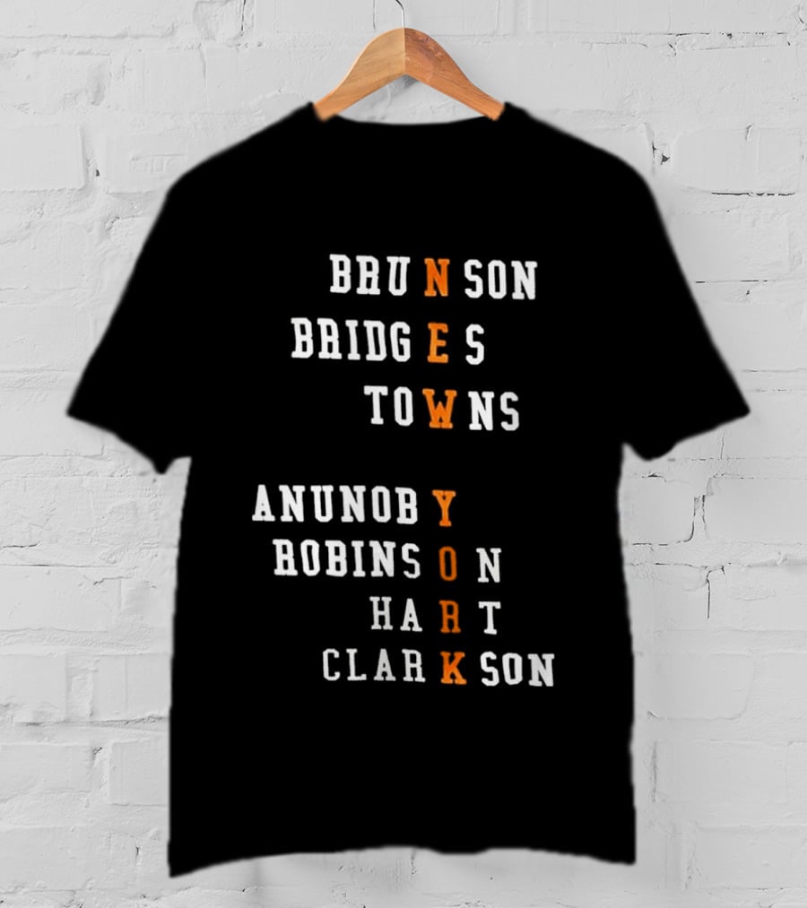 Brunson Bridges Towns Anunoby Robins Hart Clarkson New York Basketball Squad T-Shirt
