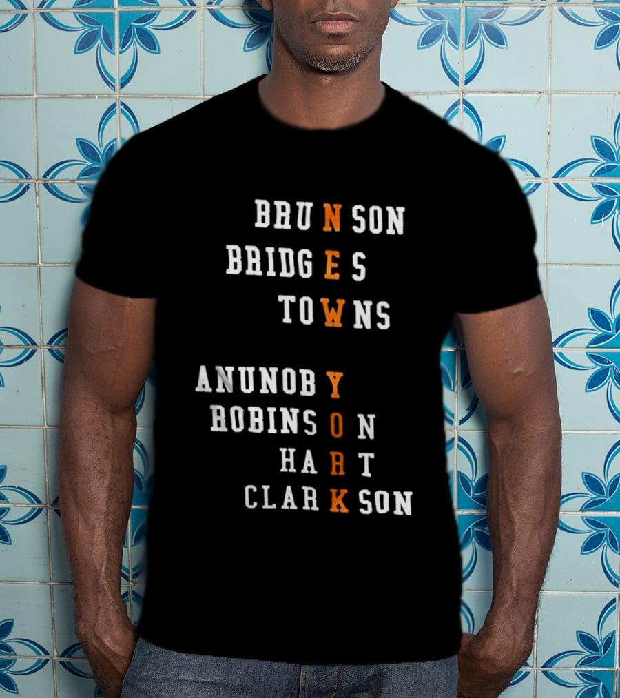 Brunson Bridges Towns Anunoby Robins Hart Clarkson New York Basketball Squad T-Shirt