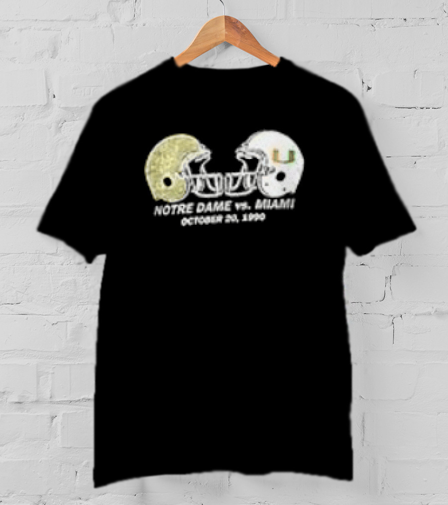 Notre Dame Vs Miami Catholics Vs Convicts Game Day Helmets T-Shirt